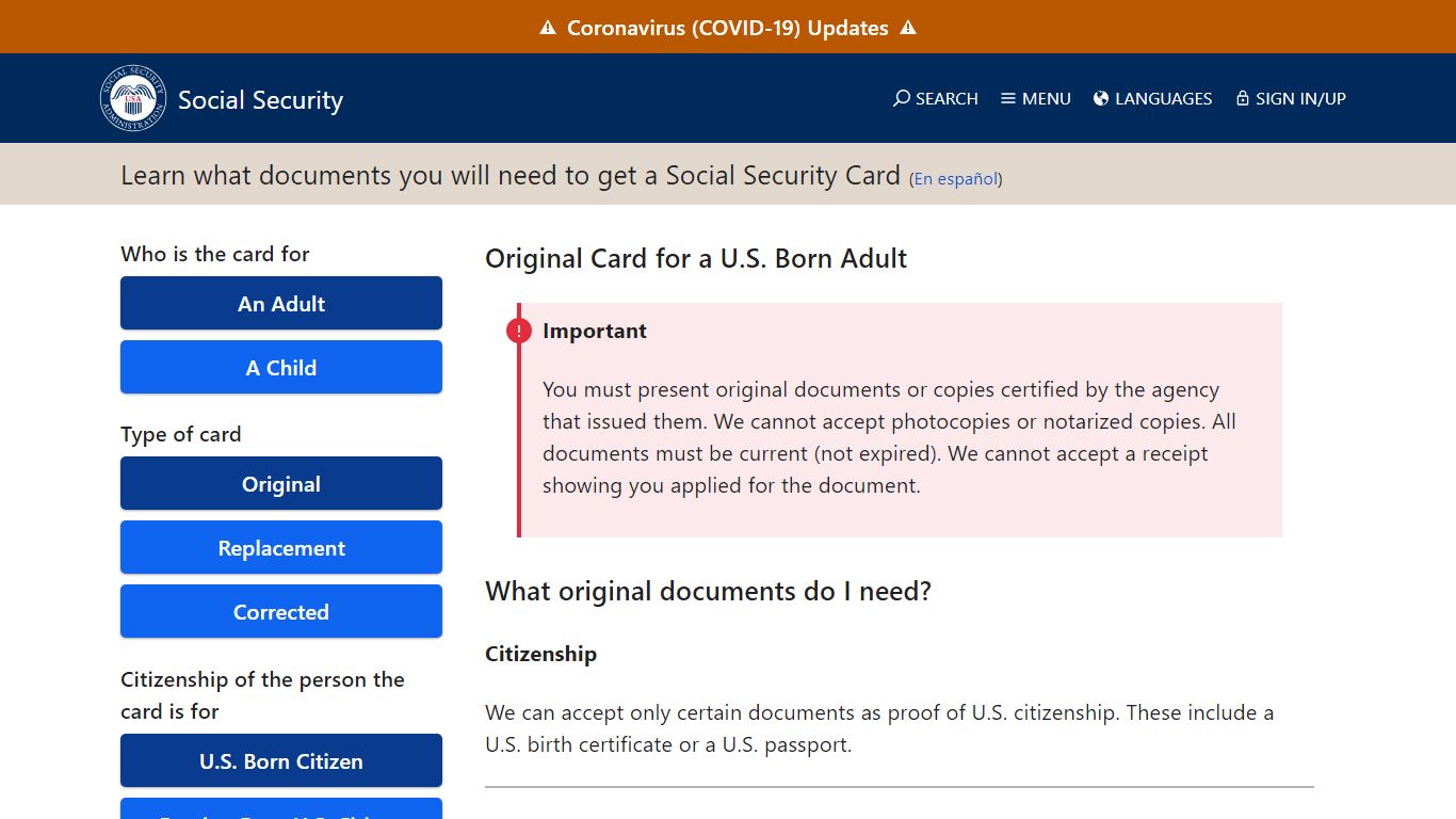 Learn what documents you will need to get a Social Security Card | SSA