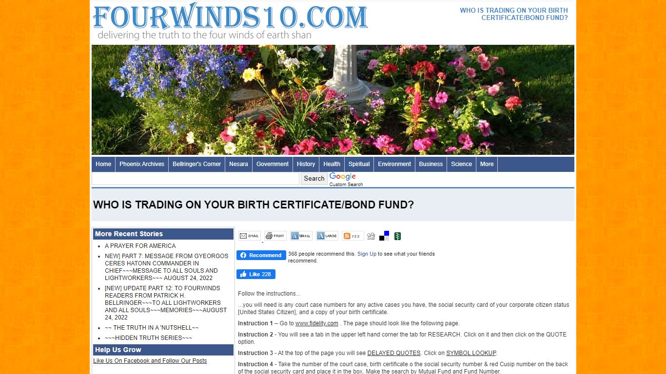 WHO IS TRADING ON YOUR BIRTH CERTIFICATE/BOND FUND?